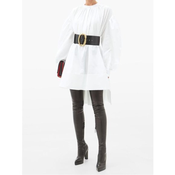 SOLD Alexander McQueen Black Leather Thigh Boots - Picture 3 of 9